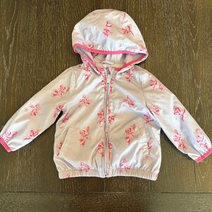 Gap Sporty Minnie Mouse Lavender & Pink Zip Up Lightweight Jacket Size 2T